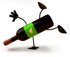 #60843 Royalty-Free (RF) Illustration Of A 3d Wine Bottle Character Doing A Cartwheel - Version 2 by Julos