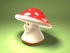 #60888 Royalty-Free (RF) Illustration Of A 3d Fly Agaric Mushroom Character Facing Left - Version 2 by Julos