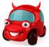 #60914 Royalty-Free (RF) Illustration Of A 3d Red Devil Car Character - Version 1 by Julos