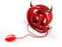 #60926 Royalty-Free (RF) Illustration Of A 3d Devil Arobase Symbol With A Red Computer Mouse - Version 3 by Julos
