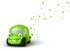 #60944 Royalty-Free (RF) Illustration Of A 3d Green Car Character Emitting Bubbles From The Exhaust by Julos