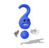 #61013 Royalty-Free (RF) Illustration Of A 3d Blue Question Mark Character - Pose 5 by Julos