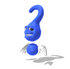 #61014 Royalty-Free (RF) Illustration Of A 3d Blue Question Mark Character - Pose 11 by Julos
