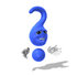 #61015 Royalty-Free (RF) Illustration Of A 3d Blue Question Mark Character - Pose 6 by Julos