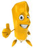 #61269 Royalty-Free (RF) Illustration Of A 3d Yellow Pencil Character Giving The Thumbs Up by Julos