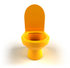 #61275 Royalty-Free (RF) Illustration Of A 3d Yellow Toilet With The Seat Up - Version 1 by Julos