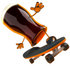 #61284 Royalty-Free (RF) Illustration Of A 3d Root Beer Character Skateboarding - Version 4 by Julos