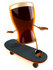 #61285 Royalty-Free (RF) Illustration Of A 3d Root Beer Character Skateboarding - Version 3 by Julos