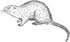 #61552 Clipart Of A Muskrat In Black And White - Royalty Free Vector Illustration by JVPD