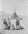 #7012 Stock Photograph of Sitting Bulls Family in Front of Tipi by JVPD
