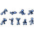 Blue Guy Character Collection Of 9 Different Poses Showing Strength blue collection,blue guy,blue guys,blue man,blue men,blue,exercise,exercises,exercising,fit,fitness gym,fitness gyms,fitness,gym,gyms,male,man,men,people,person,strength,stretch,stretches,stretching,strong,warming up,warmup,weak,weakness, Clip Art Graphic of a Blue Guy Character Collection Of 9 Different Poses Showing Strength 3000 3000