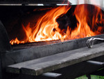 Lit Barbecue Grill