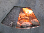Charcoal Burning in Barbecue Grill