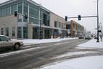 Snowy Roads Beside the Medford, Oregon Library
