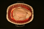 Uncooked Raw Turkey in a Cooking Pan
