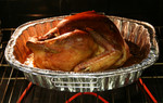 Thanksgiving Turkey Roasting in a Oven