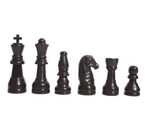 Black Chess Pieces on White