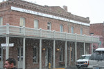 Snow Falling in Front of the United States Hotel, Jacksonville, Oregon