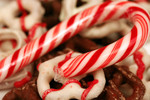 Candy Cane and Chocolate Pretzels