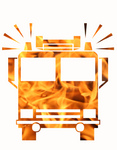 Flaming Fire Truck