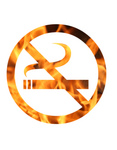 Flaming No Smoking Sign