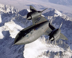 SR-71 Over Snow Capped Mountains 01/01/1995