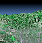 3-D Perspective Pasadena, California