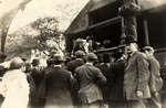Photograph of Breaking in Suffrage Speakers
