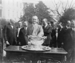 President Coolidge Making Tennis Draw at White House