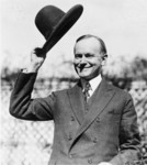 Calvin Coolidge Tipping His Hat