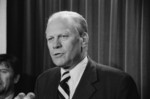 Gerald Ford Speaking Into Microphones