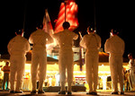 Honor Guard Members Parade the Colors