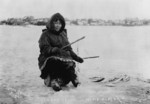 Eskimo Fishing in Ice