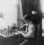 Boy Working With Telegraph