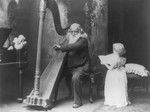 Man Playing Harp, Child Singing