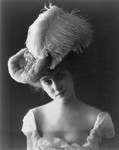 Woman Wearing Plumed Hat