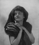 Woman With Sheet Draped Over Head