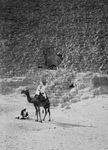 Men and Camel Near the Entrance to the Great Pyramid