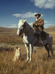 Shepherd With His Horse and Dog