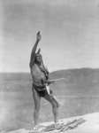 Dakota Indian Man With Arm Towards Sky
