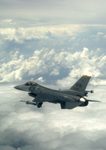 F-16 Fighting Falcon Above the Clouds