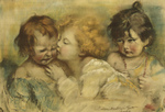 Three Children, One Kissing Another