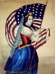 Woman Carrying the Star Spangled Banner