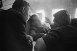 Nixon and Press on an Airplane