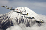 Carrier Air Wing Five Near Mt Fuji