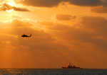 Helicopter and Aircraft Carrier