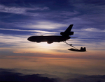 KC-10 Extender Refueling a F-22 Raptor