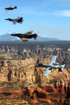P-51 Mustang, F-4 Phantom, A-10 Thunderbolt, F-16 Fighting Falcon