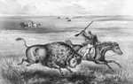 Men Hunting Buffalo on the Great Plains