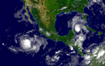 Tropical Storms Claudette and Enrique